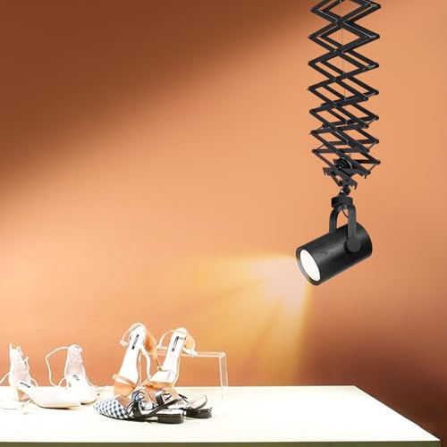 Photography Ceiling Rail System, 2M Drop Paotograph with Safety Rope Accessories, Lifting Constant Force Hinge Kit Light Mount Support for Live Broadcast Studio Flash Specialized Equipment