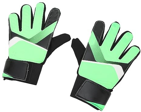 BTOSEP Guanti da portiere da calcio con presa forte antiscivolo per allenamento, guanti da calcio traspiranti in lattice PU per uomini, donne e adolescenti, verde e nero, 2 pezzi
