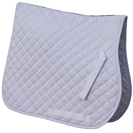 Rhinegold Cotton Quilted Saddle Cloth - Full - White