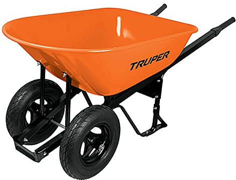 Carretilla con doble llanta neumática - 120 l