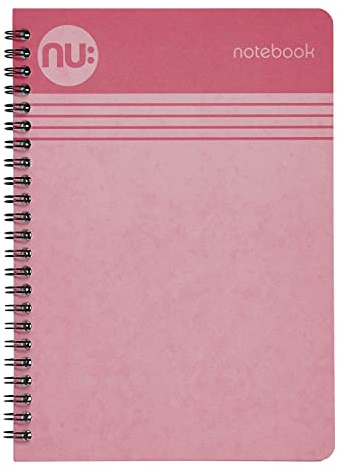 NU: Notebooks - Cloud Pastels Range - A4 Pink Notebook - Wirebound Notebook - 110 Pages