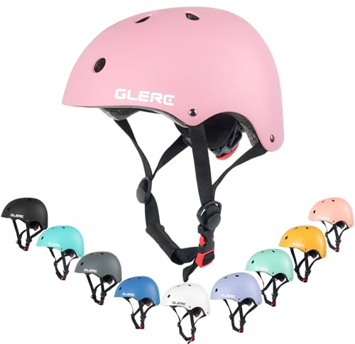 Glerc Kinder Fahrradhelm für Jungen und Mädchen ab 8 Jahren, Kinder Fahrrad Zubehör, stoß- und schlagfester Fahrradhelm für Kinder,M Rosa
