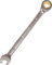 DAKCOS Clé Plate à Cliquet 8mm 72 Dents Clé Combinée Polygonale à Fourche en Chrome Gris Mat