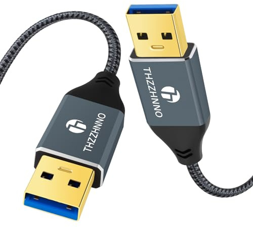 Thzzhnno USB 3.0 Kabel 3M, 5Gbps USB A Datenkabel für Kamera/DVD Player/TV/Flash Licht/Hub/Monitor/Gesprochen