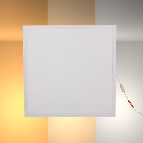 TEKLED LED Panel Ceiling Lights | 40W 5600LM | 3CCT Switchable (3000K/4000K/6000K) | 600x600mm Ultra-Slim Flush Mount Panels | for Home, Office, Kitchen, Commercial Use | 600x600