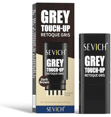 SEVICH Hair Color Stick For Gray Roots - Instantly Cover Grey Hair Dye Comb,Waterproof And Sweatproof, Four Toothed Comb Design, For Carrying Around,8ml(Dark Brown)