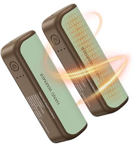 ZHUMCCY Calentadores De Manos Eléctricos Recargables | Ajustable 3 Modos Paquete de Calor Duradero,1 Par De Calentadores De Manos para Camping - para Viaje Senderismo Deportes De Invierno Aire Libre