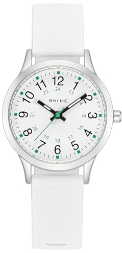 CIVO Montre Enfant Fille Garcon 5-14 Ans: Analogique Cadran Facile à Lire avec Grands Chiffres - Montre d'apprentissage Étanche Bracelet en Silicone - Cadeaux d'anniversaire pour Enfants