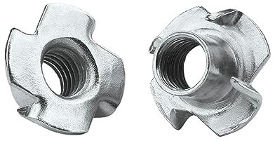 Dado a quattro artigli zincato, M4 M5 M6 M8 M10 M12 Dado a quattro griffe a T con inserto cieco a for ferramenta for mobili in legno(50pcs,M10)