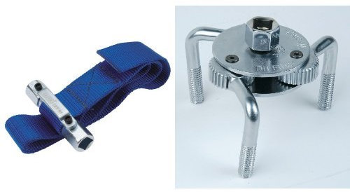 Draper 56137 - Llave para filtro de aceite tipo cinta (300 mm) y Mannesmann M00237 - Araña de filtro de aceite