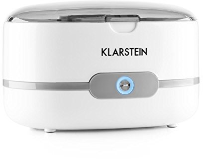 Klarstein Superpure Nettoyeur ultrason (ultrason : 42 kHz, idéal pour lunettes et bijoux, fonctionne à l'eau du robinet, corbeille de nettoyage) - blanc