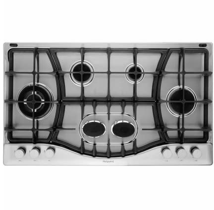 Hotpoint 87cm 6 Burner Gas Hob - Stainless Steel