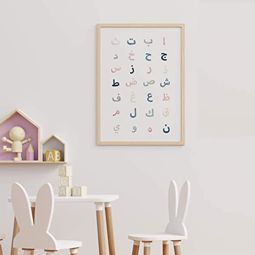 battutabooks Ba Poster - 28 Grundbuchstaben - Islamisches Poster fürs Kinderzimmer 210 x 297 month