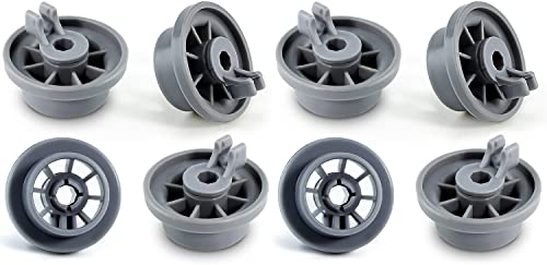 Covienapp Dishwasher Basket Wheel Lower Basket Wheel Pack of 8 Replacement for Bosch Kenmore Siemem Neff Universal Dishwasher Cutlery Basket 165314