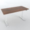 VESKA Höhenverstellbarer Schreibtisch (140 x 70 cm) - Sitz- & Stehpult - Bürotisch Elektrisch Höhenverstellbar mit Touchscreen & Stahlfüßen (Weiß/Antik)