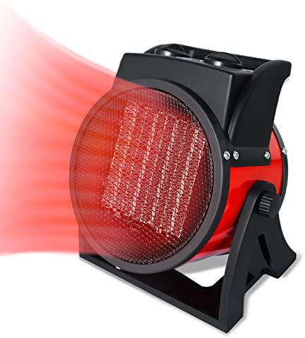 NAIZY Radiateur Soufflant Aérotherme Économie d'énergie 2000W Appareil de Chauffage Silencieux en Céramique avec Protection contre la Surchauffe et Chauffage Rapide Chantier pour Maison Garage