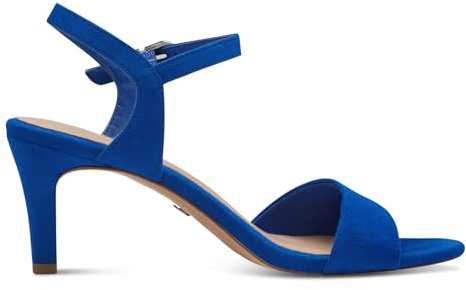 Tamaris Damen Sandaletten, Frauen Sandalen,Sommersandalen,bequem,flach,Sommerschuhe,Freizeitschuhe,offene Schuhe,ROYAL Blue,36 EU