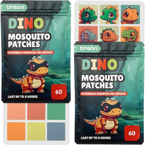 Brison Mosquito Patches - Natural Anti-Mosquito Stickers Citronella Essential Oil Infused for Kids & Adults - 120pcs Patches (Mix)