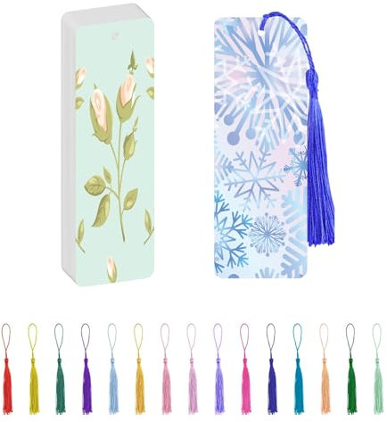 50 Blatt Aquarellpapier 300g, 15 x 5 cm Aquarellblock, Watercolour Paper, Aquarell Lesezeichen Papier zum Malen, Watercolor Paper zum Basteln, als Aquarellpapier Postkarten GrußKarten mit 15 Quasten