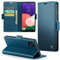 Phernykas Handyhülle für Samsung Galaxy A22 5G Hülle Leder,Magnetische Klapphülle mit kartenfach und Standfunktion Smartphone Schutzhülle Lederhülle Samsung A22 Flip Book Case (Blau)