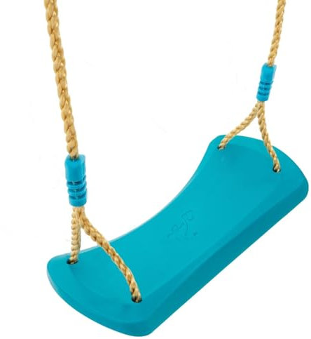 TP Toys Balançoire Classique Bleue – Plastique Rotomoulé Haute Densité – Corde Imputrescible Réglable – Dès 3 Ans – Usage Domestique – Support 50 kg