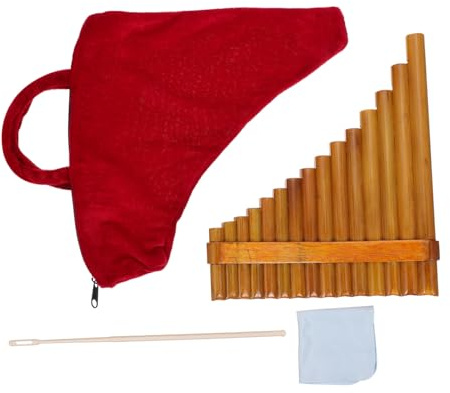 Toddmomy Bamboo Trample Flute Pan Pipes Pan Flute Useful Educational Musical Instrument for Beginner Row Flute Panpipes Pipes Instrument