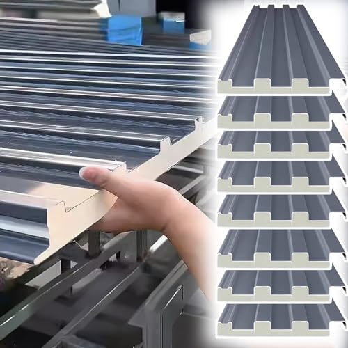 Tole Ondulée pour Toiture Panneaux de Toiture Ondulés (lot de 6, 8 Ou 10), Panneaux de Revêtement de Plafond à Double Paroi pour Toiture de Serre Extérieure, Abri de Jardin, Toit-terrasse de Poulaille