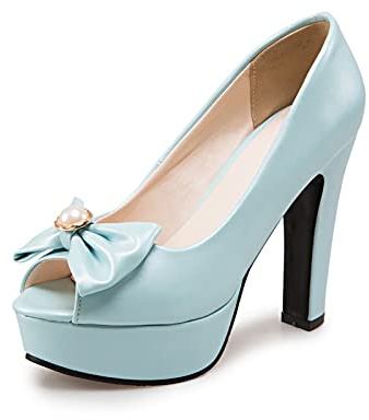 WZPKJH Décolleté con Plateau e Tacco Alto da Donna Décolleté con Punta Aperta Scarpe con Tacco Alto per Donna Sandali Décolleté con Tacco Grosso Décolleté con Tacco Grosso