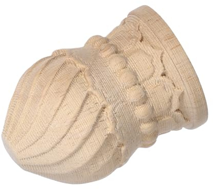 GLEAVI Remate de Madera en Forma de Piña, Remate Adornado Piña, Color Caqui, Estilo Europeo, para Columnas y Postes, Decoración Independiente, Fácil Instalación