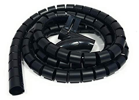 Bambelaa! Gaine Cable 3,0 m Conduit De Cable Bureau Gaine Spirale Flexible Gaine Spirale Pour Cable Electrique 20 mm Noir