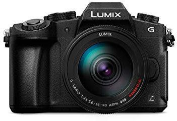 Panasonic Lumix DMC-G80HA - Telecamera EVIL da 16 MP con schermo da 3, stabilizzatore ottico a 5 assi, mirino OLED, RAW, Wifi, 4K, kit con obiettivo Lumix Vario 14-140 mm/F3.5-5.6 II, colore: Nero