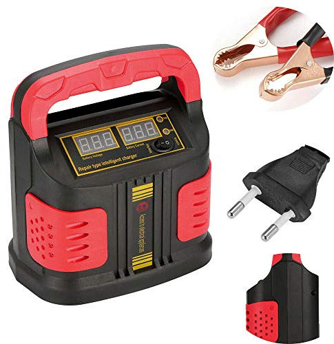 Caricabatteria da auto, 12 V/24 V, 15 A, 35 AH-200 AH, caricatore e mantenimento della batteria al piombo automatico per moto, auto, SUV