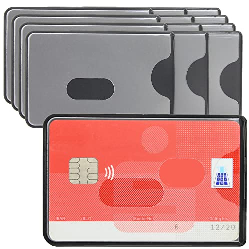 WallTrust RFID NFC Blocker Protective Cover - Housse de Protection pour Cartes de crédit, Jeu de 12, Face Transparente Mat