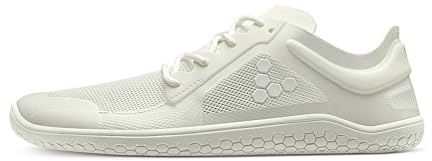 VIVOBAREFOOT Primus Lite III Womens Barefoot Shoes | Build Strength, Balance & Mobility | Lightweight for Training & Running | Wide Fit Grounding Shoes | Vegan Bright White