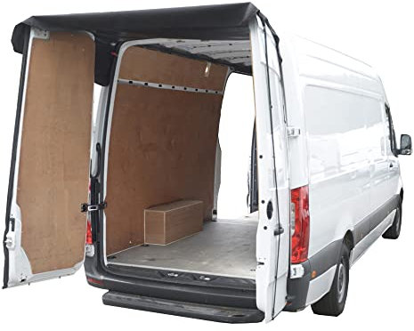 UK Custom Covers BDC613BAD2 Tailored Rear Barn Door Awning Cover Black - To Fit VW Crafter