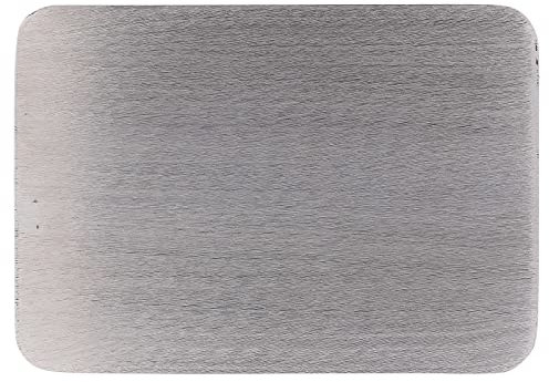 Holyart Piattino portacandele rettangolare alluminio Argento 17x12 cm