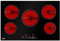 Baridi 77cm Built-In Ceramic Hob with 5 Cooking Zones, Black Glass, 8200W with Slider Touch Controls, Timer, Residual Heat Indicator and Child Safety Lock, Hardwired - DH175
