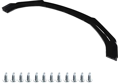 Front Splitter Front Bumper Lip Spoiler Gloss Black High Toughness Front Spoiler Body Kit for Most Vehicles, Easy Installation Lips for Car