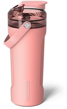 BrüMate MultiShaker Blender Bottle | 100% Leakproof Insulated Stainless Steel Shaker Cup | Perfect Protein & Pre Workout Bottle for Gym | 26oz (Guava)