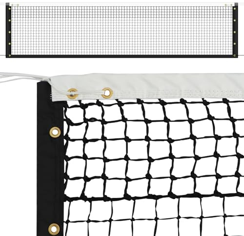 MegaNets Tennis Net, Double-Layer 6 Rows, 42FT x 3.54FT, Black & White, Nylon, UV Resistant, Tennis