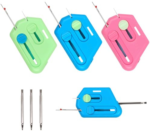 Dengthrive Magnetische Nahtführung für Nähmaschinen: 3 Stück 4 in 1 Magnetische Nahtführung mit Nahttrenner Needle Threader und 3 Stück Schraubendreher Nähmaschinen Zubehör Geschenke Nähbegeisterte