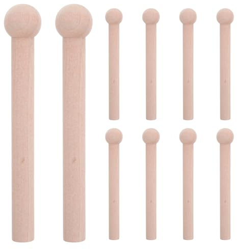 GLEAVI 10 pezzi di accessori per pannelli forati in legno per garage - Ganci in legno massello per l'organizzazione degli attrezzi per pannelli forati - Soluzioni di stoccaggio per officina