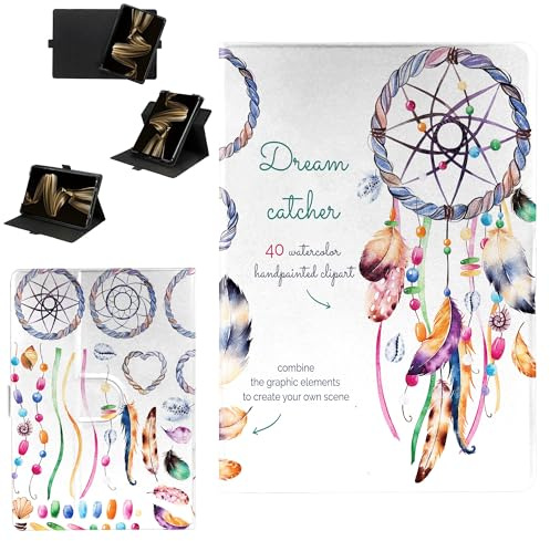 Custodia Compatibile per Amazon Fire HD 8 2024 8.0-pollici Tablet Cover Custodia Case [Funzione di rotazione a 360 gradi][Protezione rinforzata dei bordi contro le cadute] BMFL