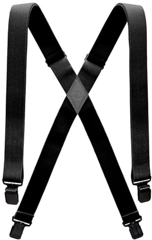 Arcade Kids Adventure Suspenders: 4 Point Heavy Duty Elastic Webbing Durable Metal Clips Jessup, Black