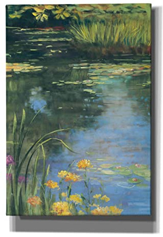 Epic Graffiti 'Garden Pond II' by Carol Rowan, Giclee Canvas Wall Art, 18x26