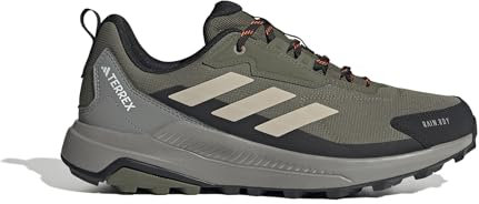adidas För Män TERREX Anylander RAIN.RDY Hiking Shoes, olive strata/wonder beige/core black, 46 EU