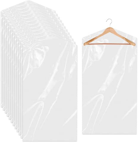 20 Pack Plastic Garment Bags Clear Clothes Covers 35.4inch Garment Bags for Hanging Clothes Dry Cleaner Bags Dust-proof Garment Covers for Home Storage Travel