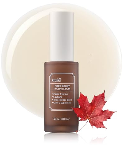 DearKlairs Maple Energy Infusing Serum 30 ml, Skin Barrier, Pore Minimizing, Peptide, Squalane, hydrating and moisturizing serum, Korean skin care, all skin types