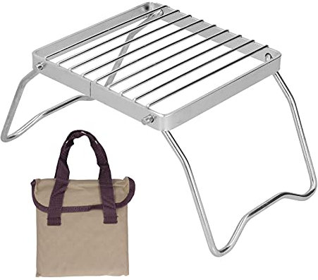 Dsacxixai Barbecue Charbon de Bois, Portatif Pliant en Acier Inoxydable Mini Grille Barbecue pour Le Camping en Plein Air