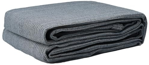 vidaXL Großes Outdoor-Zelt-Zubehör in Blau/Grau, aus Polyester, 250 x 450 cm, wetterfest, tragbare Lösung für Camping und Aktivitäten, Teppichmatte als Bodenabdeckung für Abenteuer in der Wildnis.